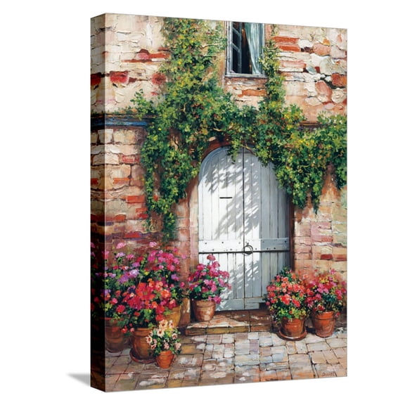 Art.com Wooden Doorway, Siena Stretched Canvas Print Wall Art by Roger Duvall, 12" x 16"