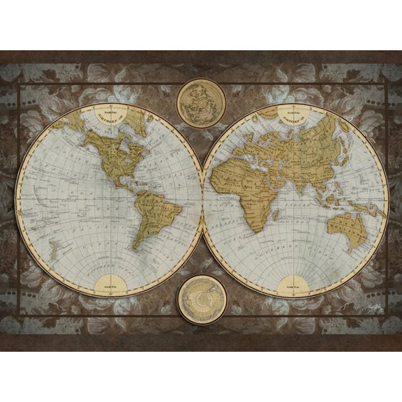 Art.com World Map Art Print by Elizabeth Medley, 32" x 24"