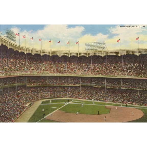 Art.com Yankee Stadium, New York Art Print, 18" x 12"