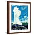 thumbnail image 1 of Art.com Yellowstone National Park Vintage Travel Poster Art Print, Brown Frame Wall Art, 17" x 21", 1 of 5