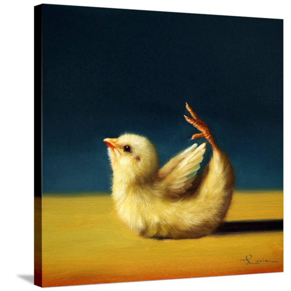 Art.com Yoga Chick Bow Pose Stretched Canvas Print Wall Art by Lucia Heffernan, 30" x 30"