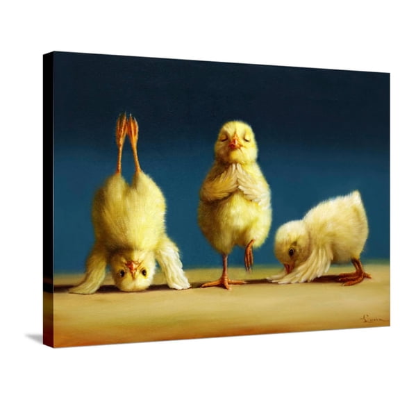 Art.com Yoga Chicks Stretched Canvas Print Wall Art by Lucia Heffernan, 32" x 24"