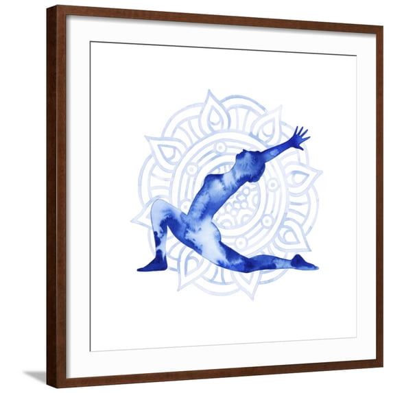 Art.com Yoga Flow II Art Print by Grace Popp, Brown Frame Wall Art, 29" x 29"