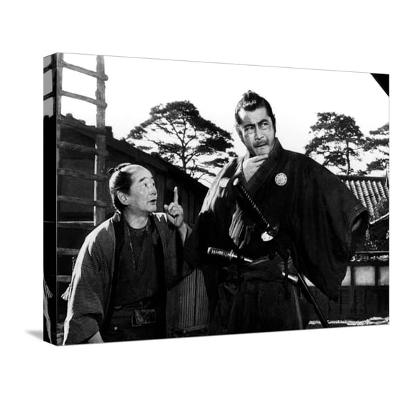 Art.com Yojimbo, (aka The Bodyguard), Ikio Sawamura, Toshiro Mifune, 1961 Stretched Canvas Print Wall Art, 24" x 18"