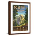 thumbnail image 1 of Art.com Yosemite, Glacier Point Hotel Art Print by Kerne Erickson, Brown Frame Wall Art, 17" x 23", 1 of 5