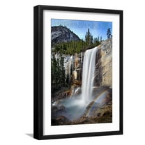 Art.com Yosemite National Park, California - Vernal Falls Art Print by Lantern Press, Black Frame Wall Art, 17" x 23"