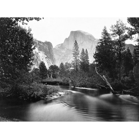 Art.com Yosemite National Park, Valley Floor and Half Dome Photograph - Yosemite, CA Art Print by Lantern Press, 16" x 12"