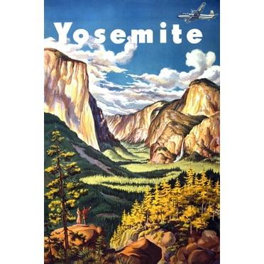 Art.com Yosemite Vintage Travel Poster Art Print, 16" x 24"