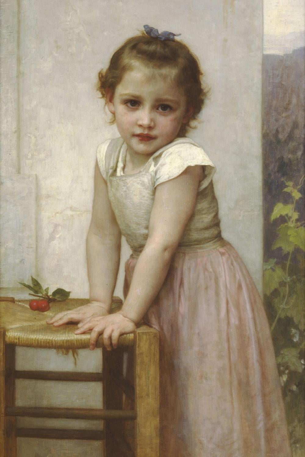 Yvonne by William-Adolphe Bouguereau 24" x 36" Canvas Print for Kids