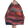 Art feature abstract blanket hoodie, wool blanket sweatshirt for adult