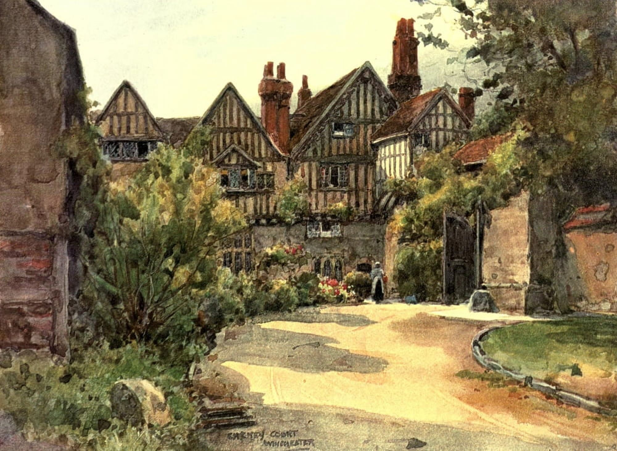 Art in England 1908 Cheney Court Winchester Canvas Art - Wilfrid Ball (18 x 24)