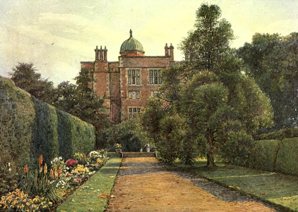 Art in England 1908 Doddington Hall nr Lincoln Canvas Art - Ernest A Rowe (18 x 24)