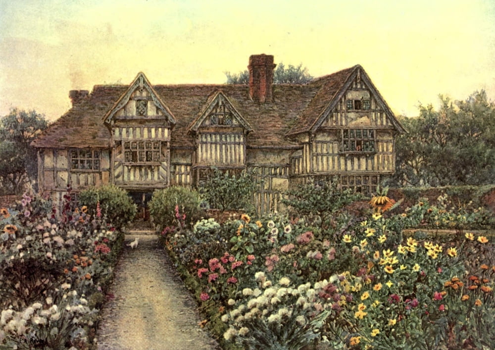 Art in England 1908 Rumwood Court Langley Canvas Art - Ernest A Rowe (18 x 24)
