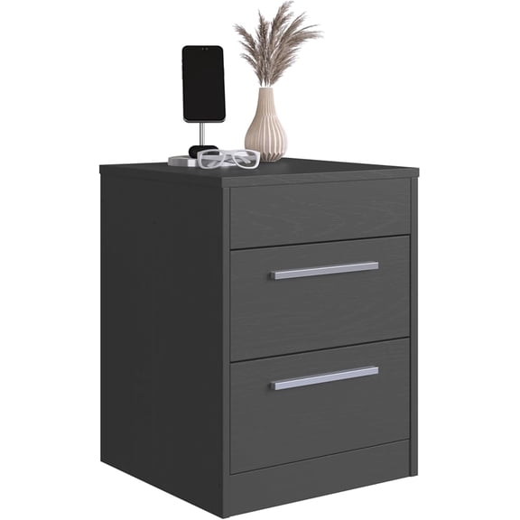 Art in Furniture Nightstand with Hidden Compartment – 2 Drawers and Concealed Lock – Secure Bedside Table – MDP Construction