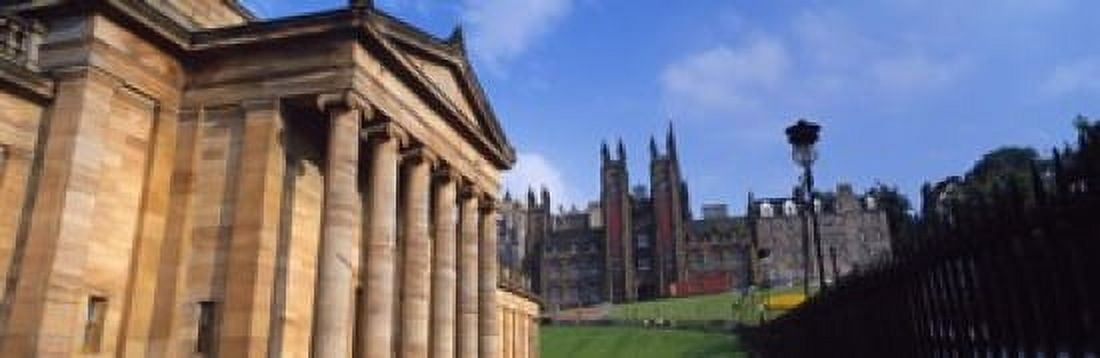 Art museum with Free Church Of Scotland in the background National Gallery Of Scotland The Mound Edinburgh Scotland Canvas Art - Panoramic Images (18 x 6)