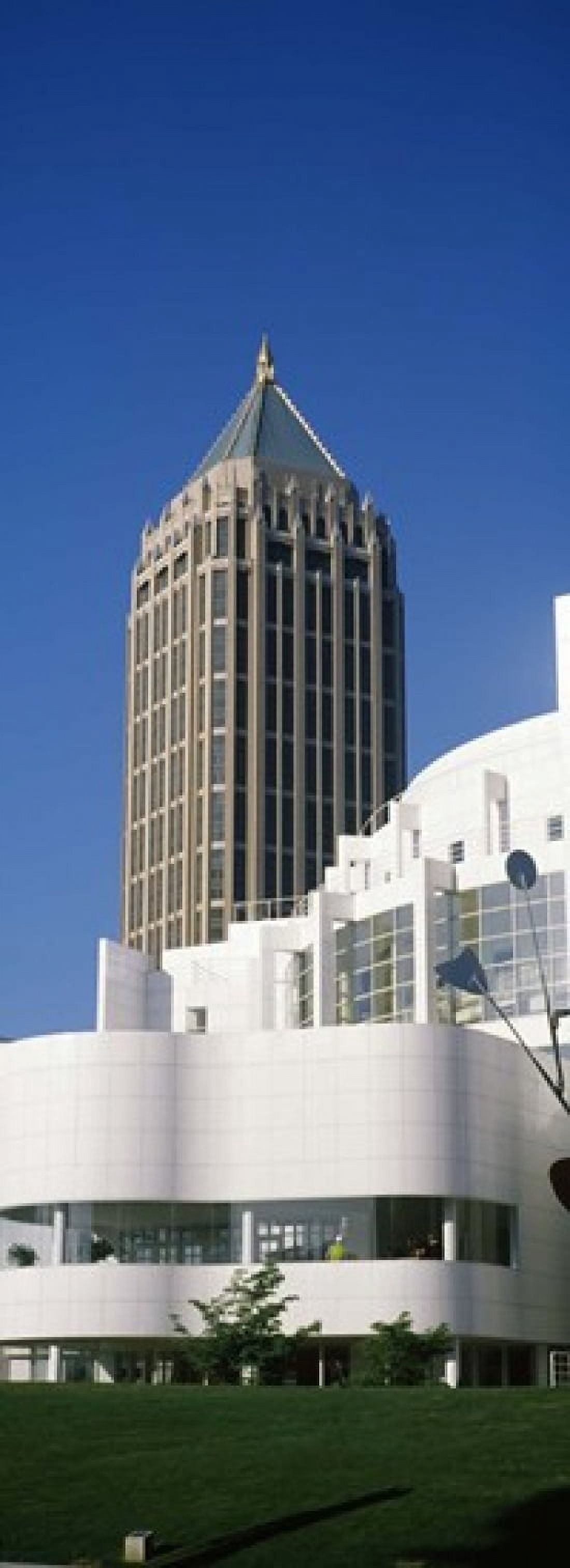 Art museum in front of a skyscraper High Museum Of Art Atlanta Fulton County Georgia USA Canvas Art - Panoramic Images (18 x 7)