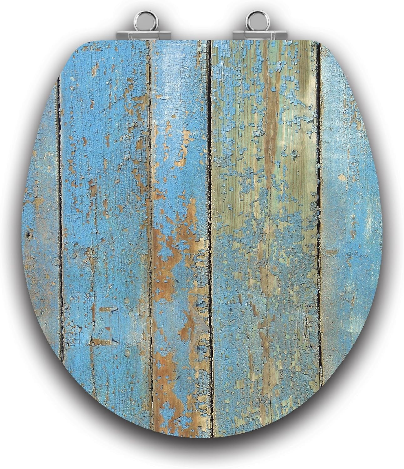 Art of Acryl Blue Round Toilet Seat with Acrylic Glass Finish