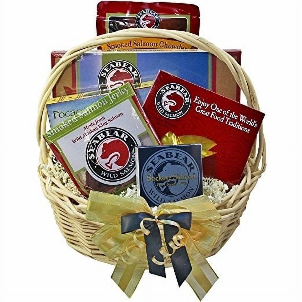 Art of Appreciation Gift Baskets Classic Smoked Salmon Seafood Basket 