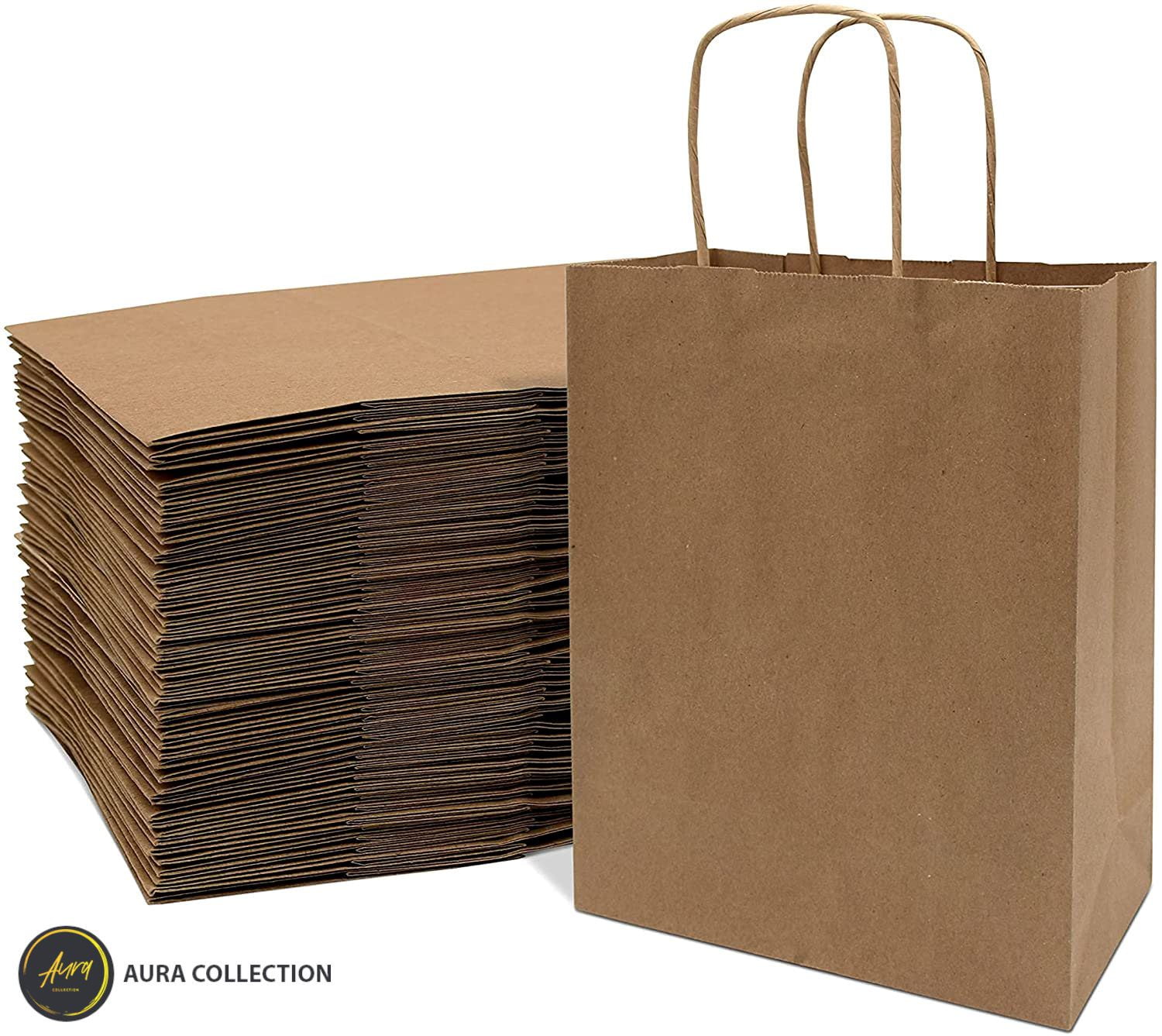 Art of Aurra Brown Kraft Paper Bags(100 Pcs)
