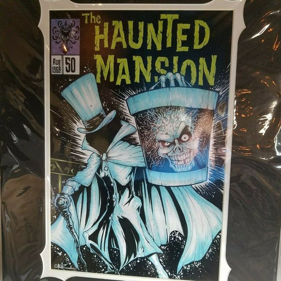 Art of Disney The Haunted Mansion #50 Hatbox Ghost 50th Print 16 x 20