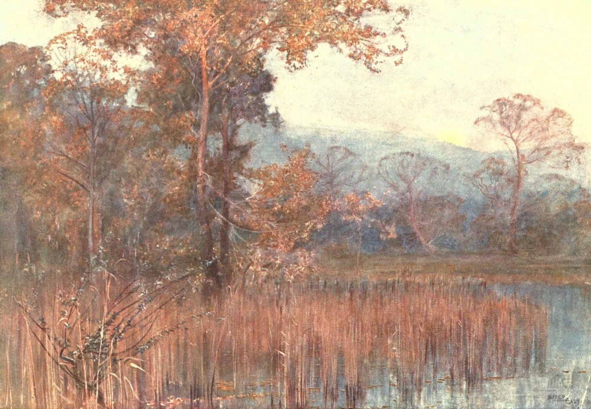 Art of Landscape Painting in Oil Colour 1908 Misty Moonrise Canvas Art - Alfred East (18 x 24)