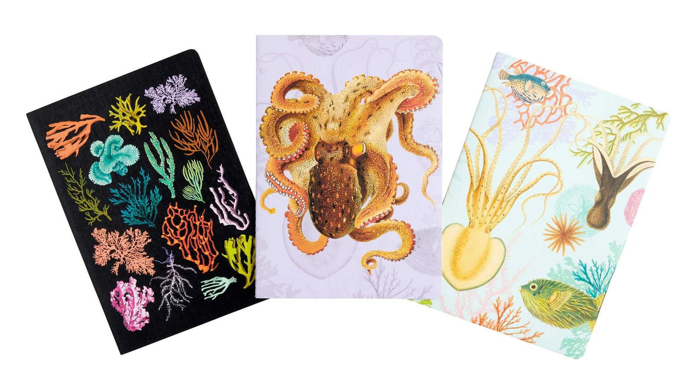 Art of Nature: Art of Nature: Under the Sea Sewn Notebook Collection (Set of 3) : (Cute Stationery Gift, Gift for Girls, Notebooks) (Paperback)
