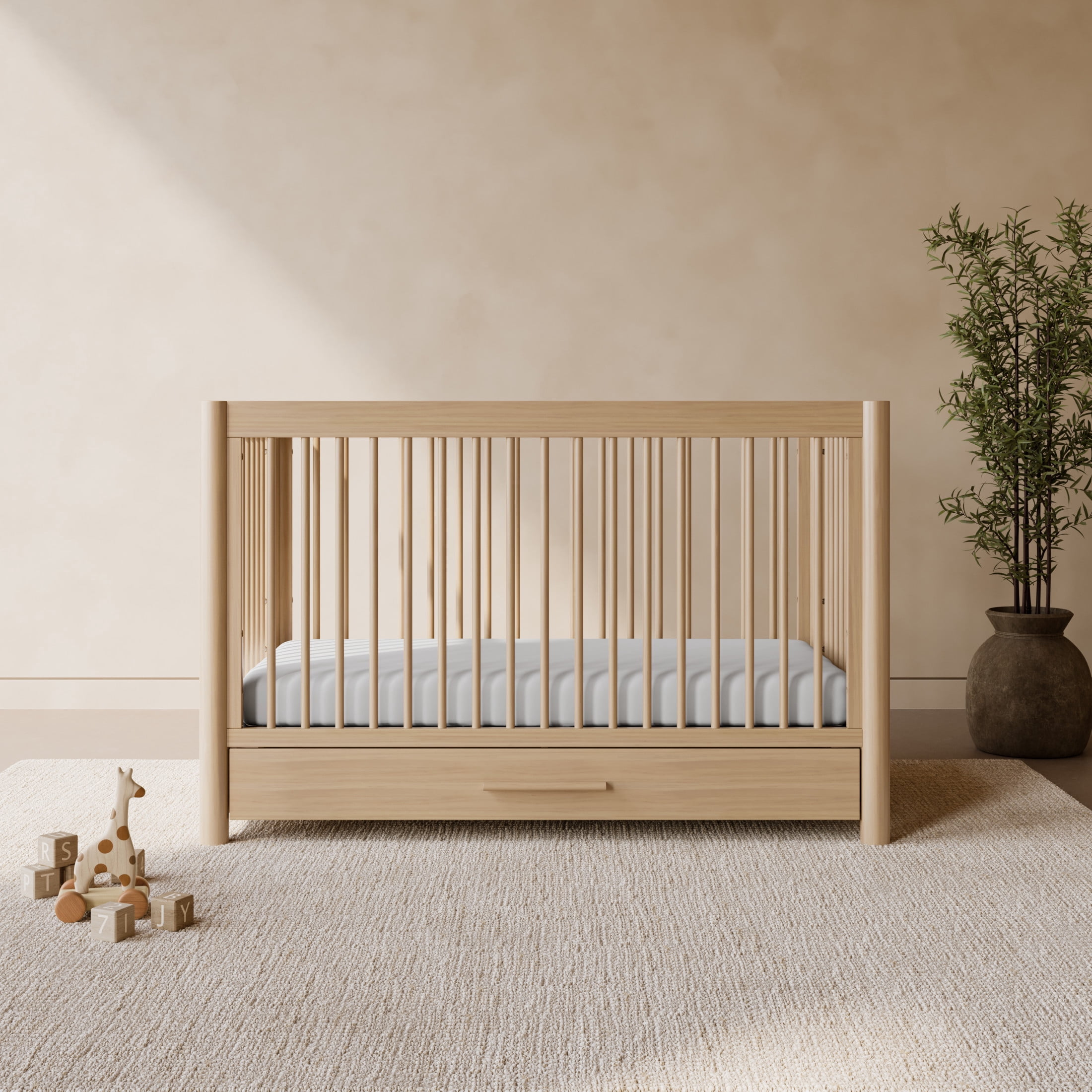 Art of Nursery by Storkcraft Malta 5-in-1 Convertible Crib with Drawer and Toddler Guardrail - Driftwood