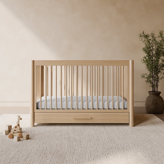 Art of Nursery by Storkcraft Malta 5-in-1 Convertible Crib with Drawer and Toddler Guardrail - Driftwood