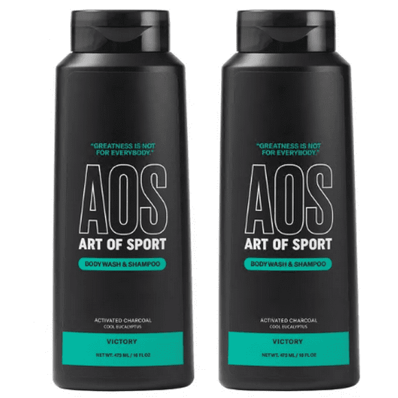 Art of Sport Men's 2-in-1 Body Wash and Shampoo, Victory, 16 fl oz, 2-pack