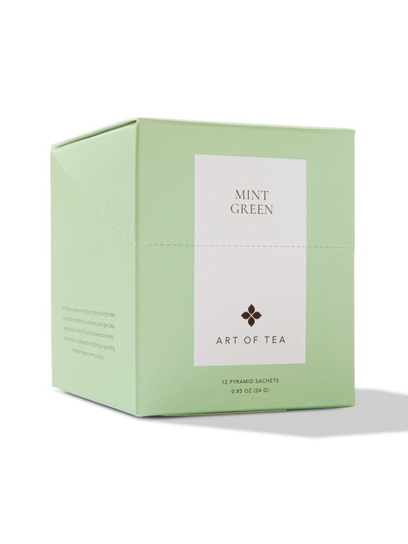 | Mint Green Tea | 12 Pyramid Tea Bag Sachets