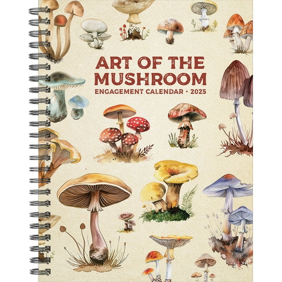 Art of the Mushroom 2026 6.5 X 8.5 Engagement Calendar, (Hardcover)