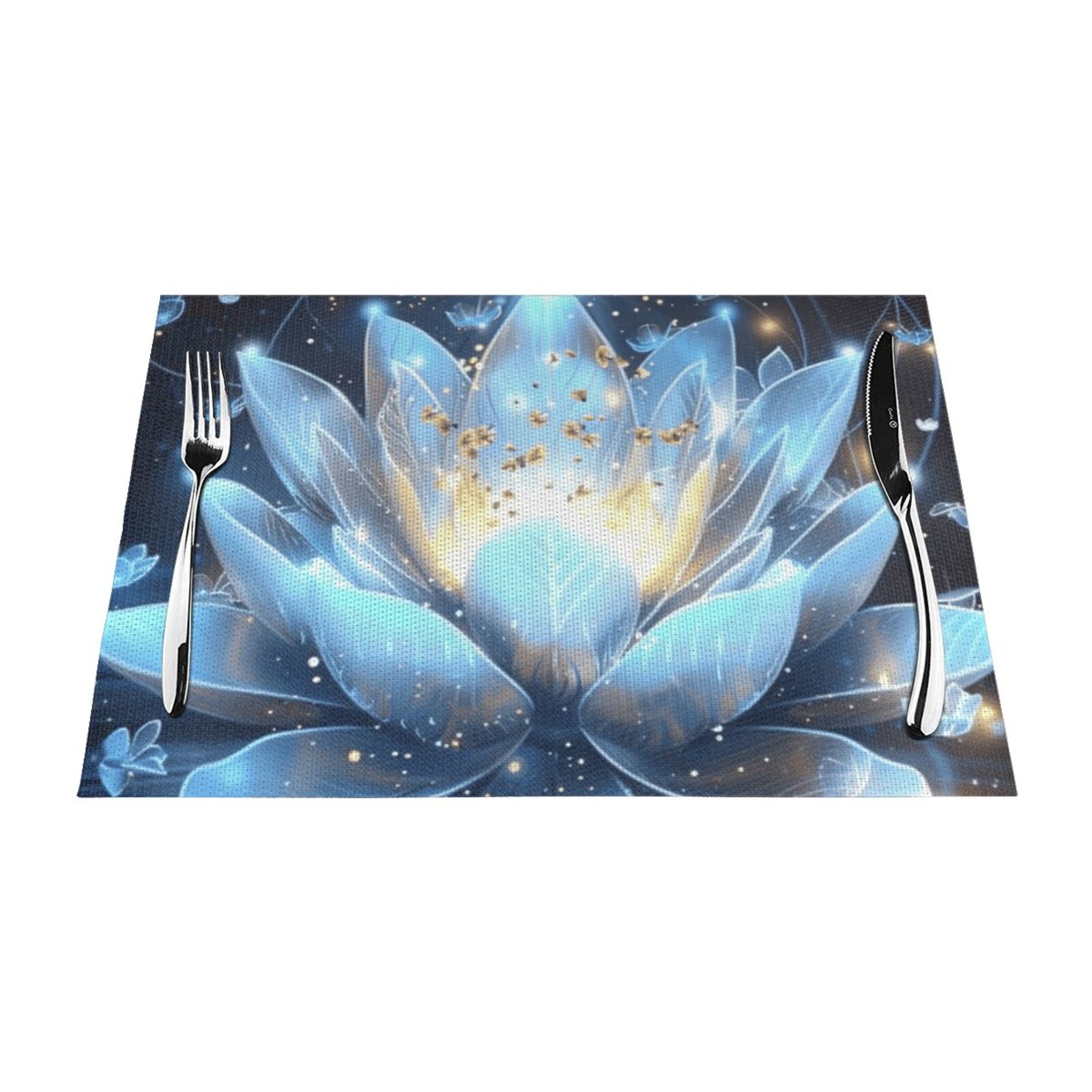 Art painting Flowers Table mat can be wiped, dinner mat set, felt can