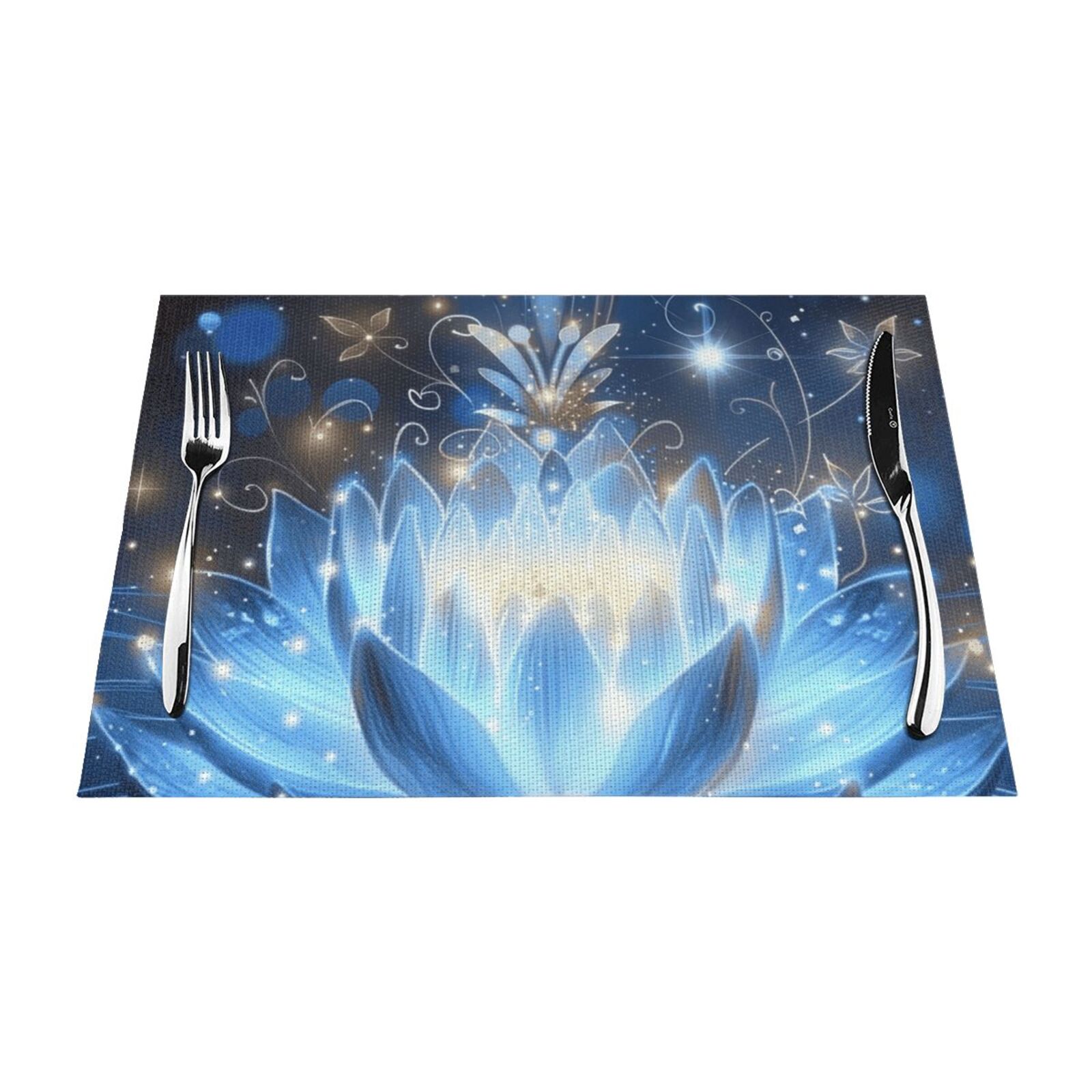 Art painting Flowers Table mat can be wiped, dinner mat set, felt can