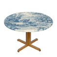 Art painting plant Tablecloth with Elastic EdgeWaterproof Round Table