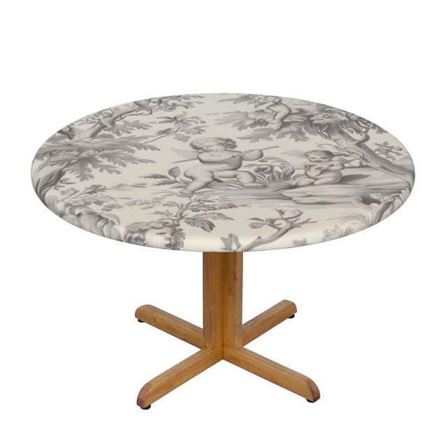 Art painting plant Tablecloth with Elastic EdgeWaterproof Round Table