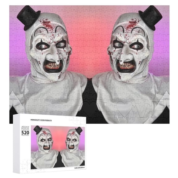 Art_the_Clown 520 Pcs Wooden Jigsaw Puzzle, The Decor Puzzle Game For Family Art Decorations Funny Puzzle Toy Gift For Friend Wife Mom