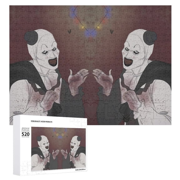 Art_the_Clown 520 Pcs Wooden Jigsaw Puzzle, The Decor Puzzle Game For Family Art Decorations Funny Puzzle Toy Gift For Friend Wife Mom