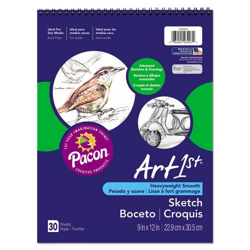 Art1st Artist's Sketch Pad, Unruled, 30 White 9 X 12 Sheets | Bundle of 10 Each