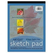 Art1st Sketch Pad, Mediumweight Paper, 9" x 12", 50 Sheets