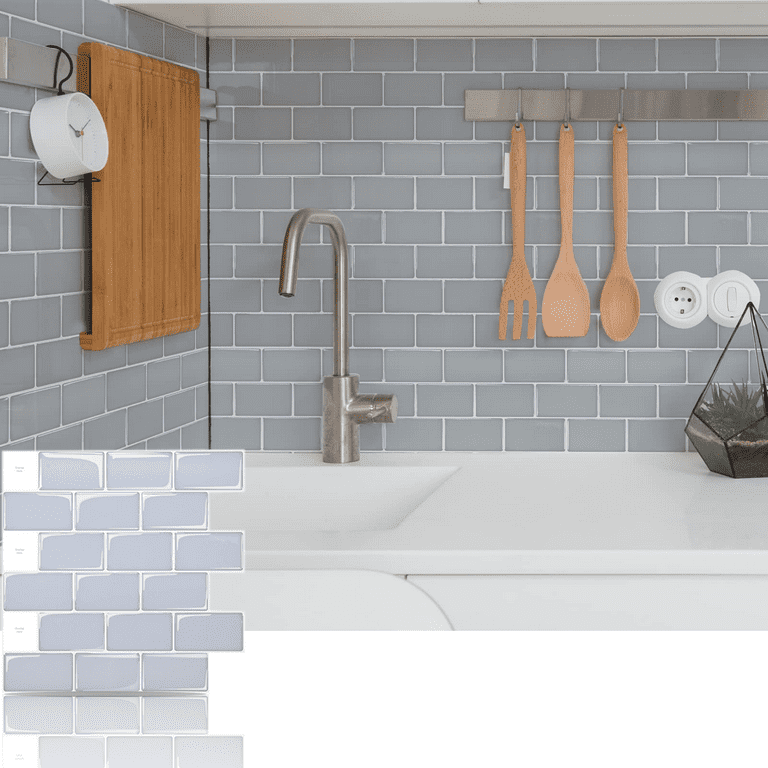 Art3d Aqura Stone Style 12 in. x 12 in. Peel and Stick Wall Tile Backsplash (10-Pack) Art3d Aqura Stone Style 12 in. x 12 in. Peel and Stick Wall Tile Backsplash (10-Pack)