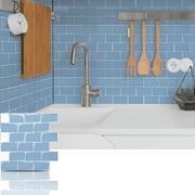 Art3d 10-Pack 12"x12" Peel and Stick Backsplash Tile,Wall Stickers for Kitchen,RV,Laundry Room,White Subway Tile