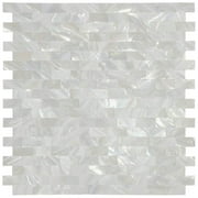 Art3d 10 Pieces 12" x12" Mother of Pearl Shell Mosaic Tile for Kitchen Backsplash Wall Tile Groutless Subway