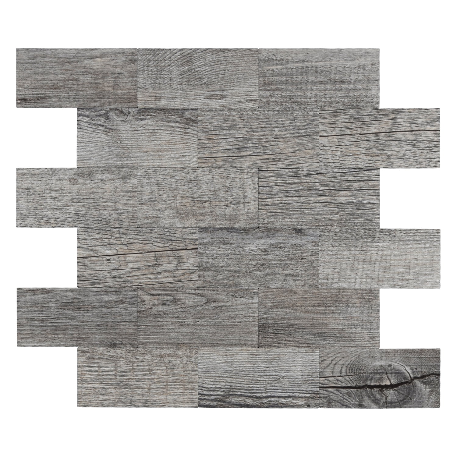 Art3d 11.5" x 11.4" Peel and Stick Backsplash Tile PVC Composite Laminate Material tile in Suva Gray(10-Pack)