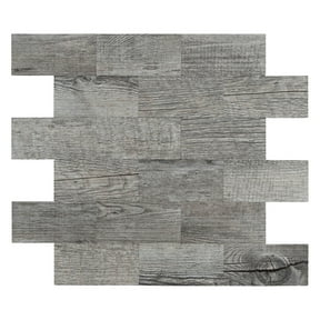 Art3d 11.5" x 11.4" Peel and Stick Backsplash Tile PVC Composite Laminate Material tile in Suva Gray(10-Pack)