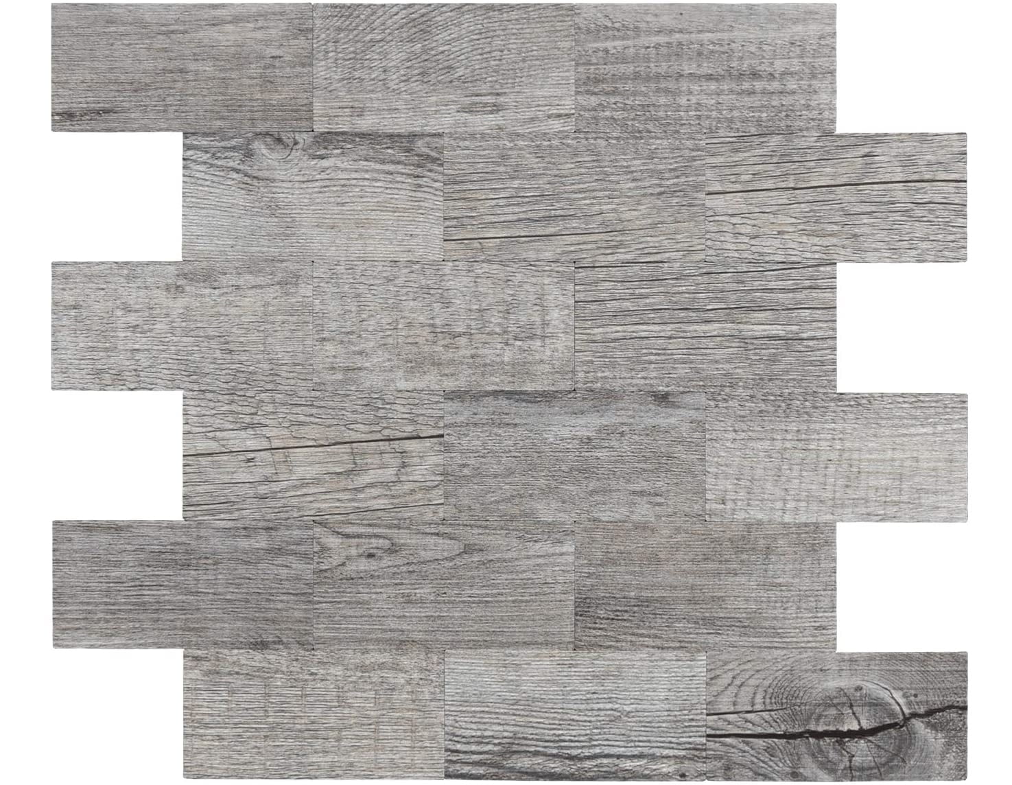 Art3d 11.5" x 11.4" Peel and Stick Backsplash Tile PVC Composite Laminate Material tile in Suva Gray (5-Pack)