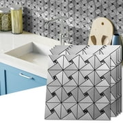 Art3d 11.8"×11.8" 10-Sheet Peel and Stick Backsplash Metal Mosaic Tiles for Kitchen Indoor Wall Decor