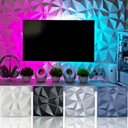 Art3d 12-Pack 19.7 in. x 19.7 in. PVC 3D Wall Panel in White