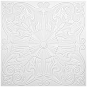 Art3d 12-Pack 24"x24" PVC Ceiling Tiles Glue up  in White