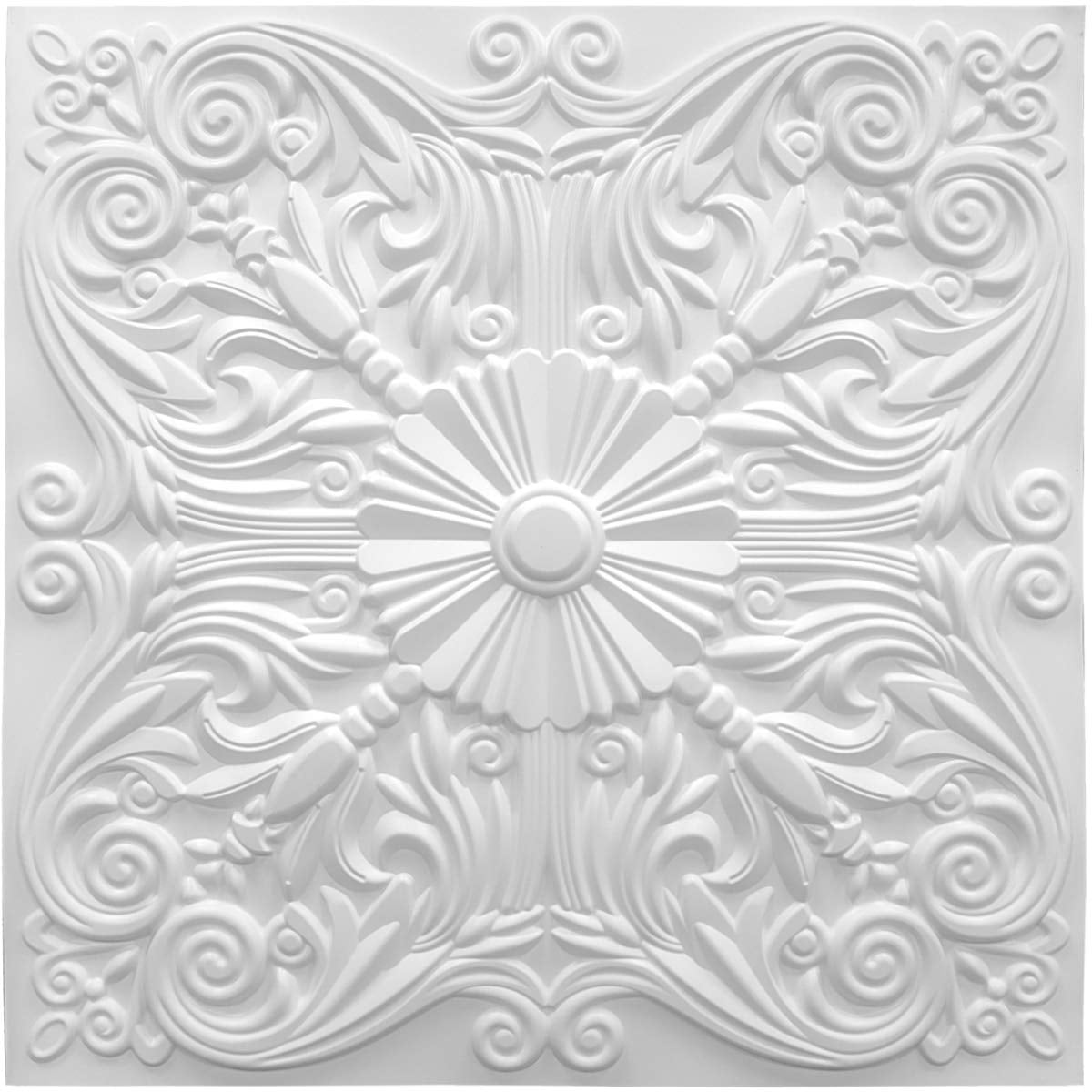 Art3d 12Pack Decorative Drop Ceiling Tile 2ft x 2ft in Matte White