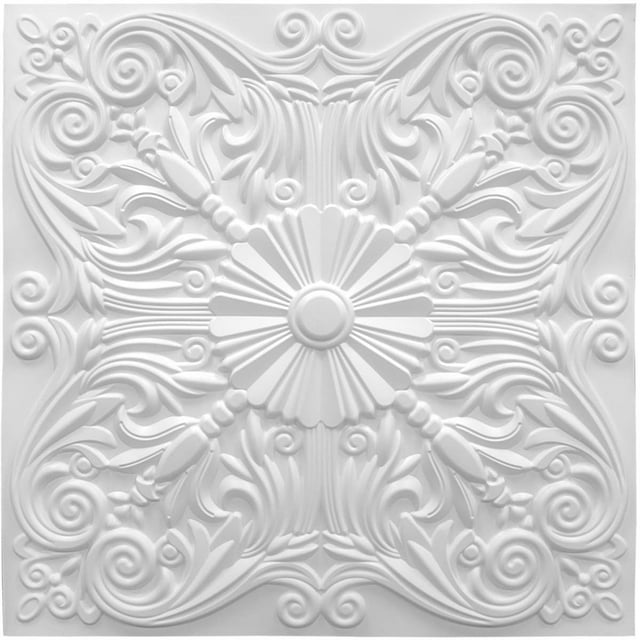 Art3d 12Pack Decorative Drop Ceiling Tile 2ft x 2ft in Matte White